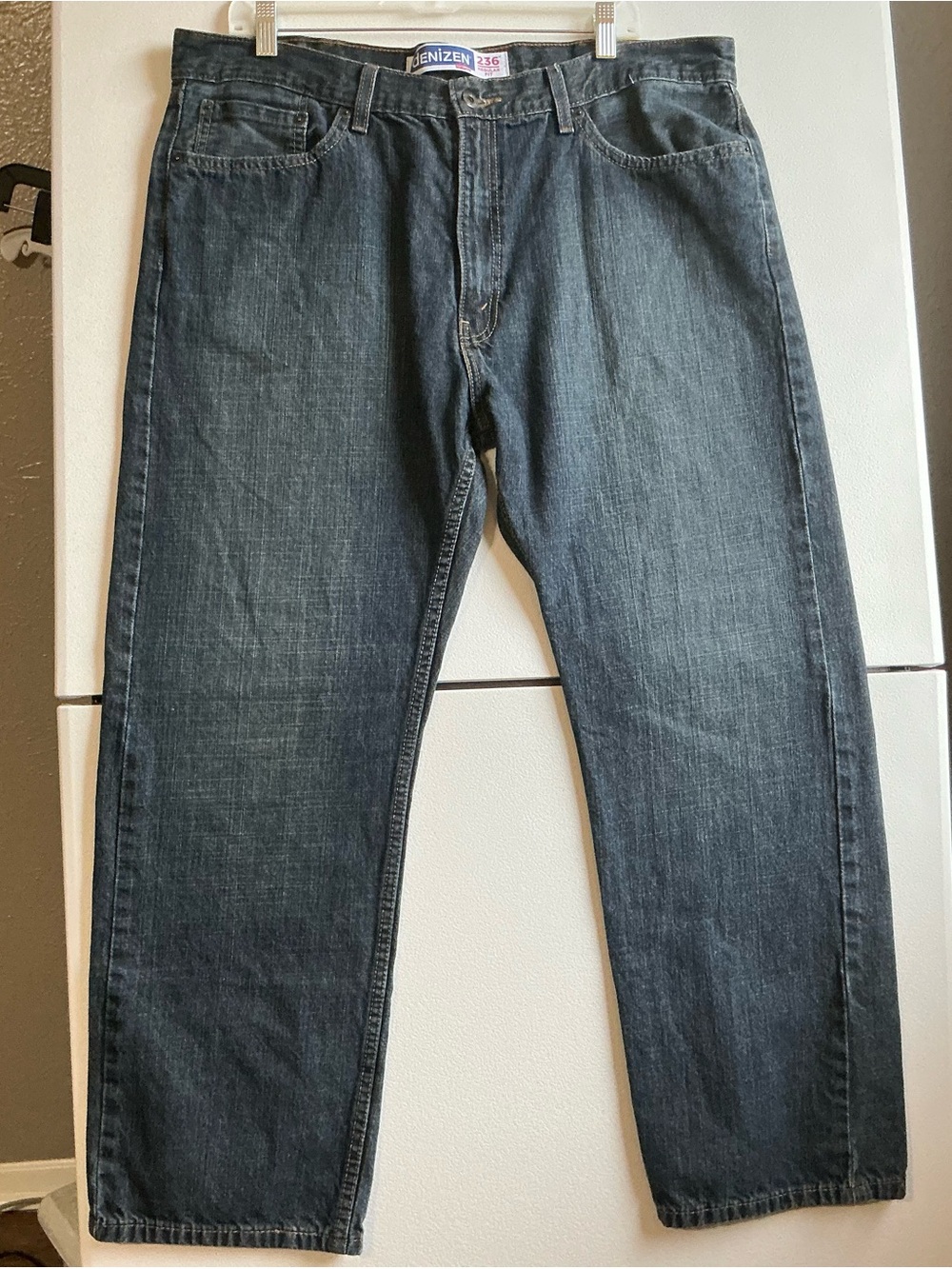 Denizen from Levi's Men's Straight Leg Jeans in Dark Blue Wash